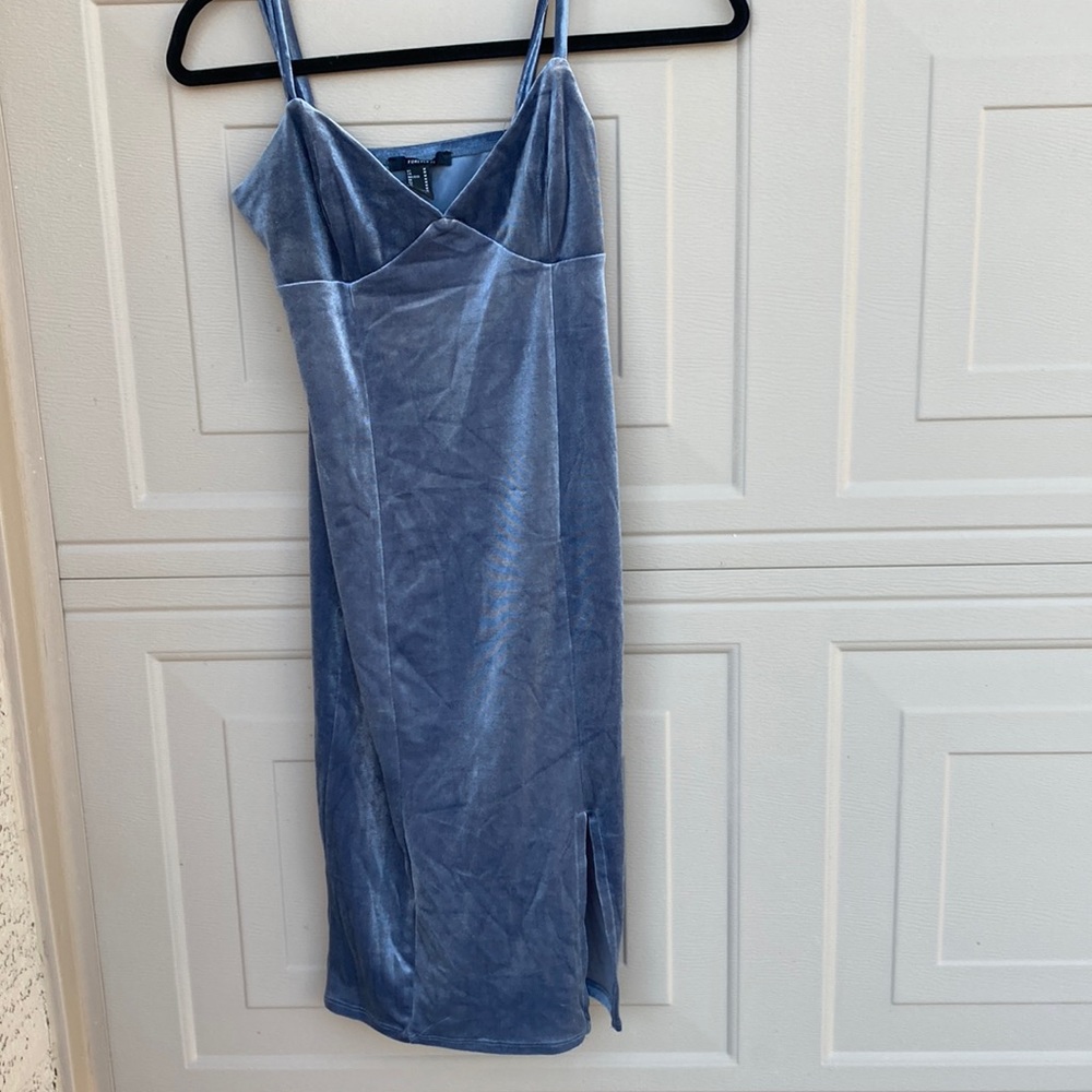 Forever 21 gray velvet women’s dress size medium